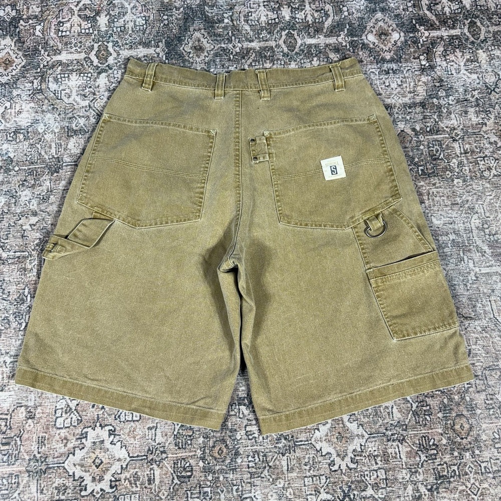 2000s Y2K Sonoma Baggy Tan Capenter Canvas Shorts Size 34